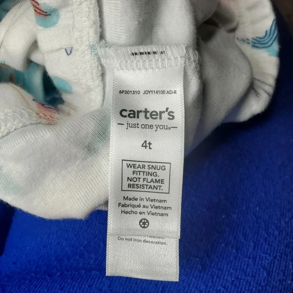 NWT Carter's Girls Size 4T Ocean Mermaid Pajama Bottoms Bundle